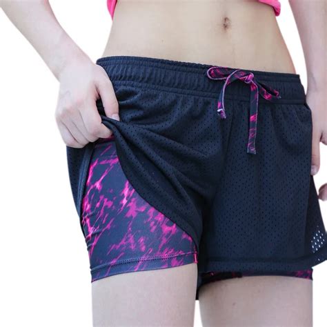 Summer Women Sexy Sport Shorts Mesh Quick Drying Breathable Fitness