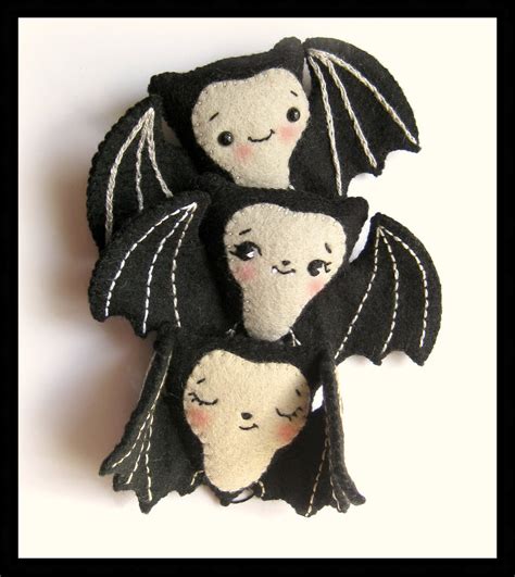 Pdf Cute Bat Halloween Pattern Plush Doll Pattern Softie Etsy