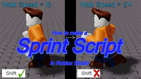 How To Make A Sprint Script In Roblox Studio Youtube