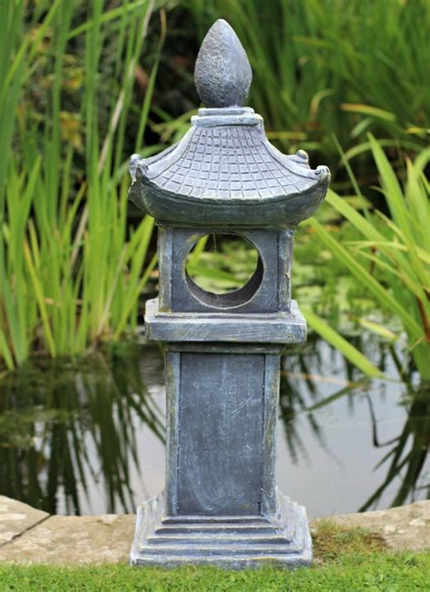 Garden Ornament Solar Lantern Pagoda Chinese Japanese Lantern Etsy