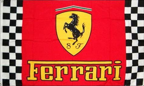 Ferrari Red Checkered Flag 3x5 FT #1