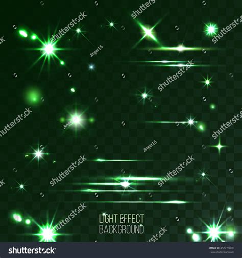 Set Abstract Lens Stars Flares Stripes Stock Vector Royalty Free