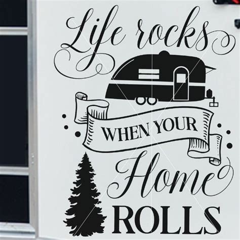 Life Rocks When Your Home Rolls Vinyl Decal Rv Decal Large Etsy