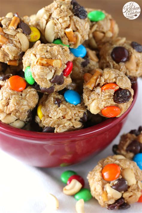 Peanut Butter Chocolate Trail Mix Bites A Kitchen Addiction