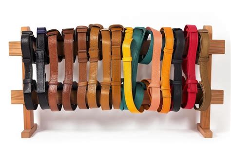 Judo Belt Display Rack Chronicles On White Background Premium Ai