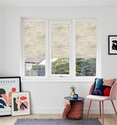 Argent Champagne Blackout Perfect Fit Roller Blind Uk