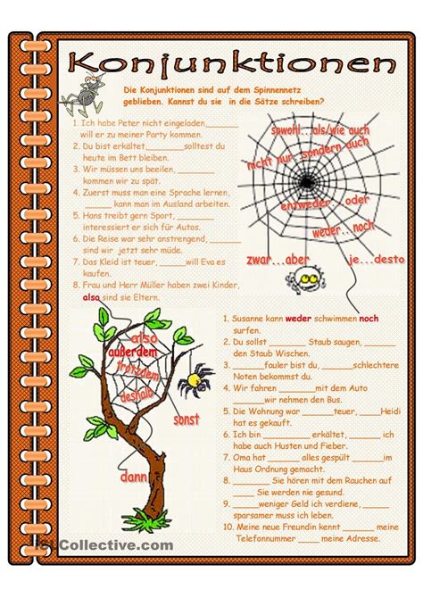 Konjunktionen Konjunktionen Deutsch Schreiben Lernen Deutsch Lernen