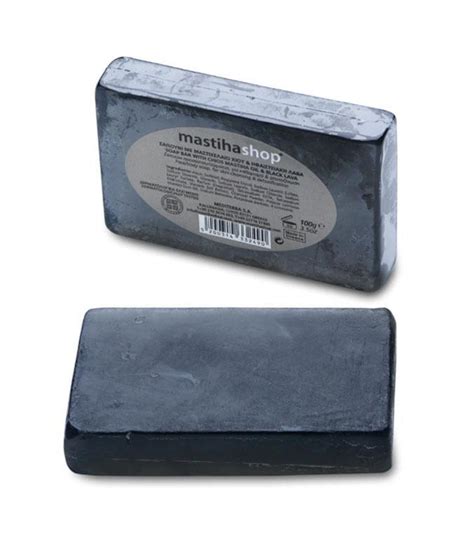 Soap Bar With Chios Mastiha Oil Black Santorini Lava