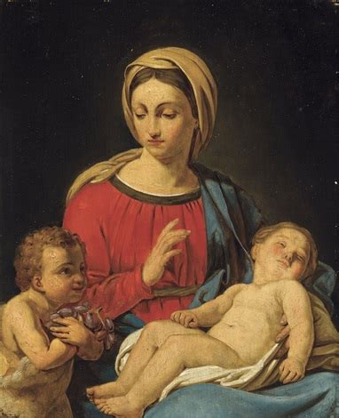 La Sainte Vierge Avec Lenfant J Sus Dormant Et Saint Jean Baptiste Et