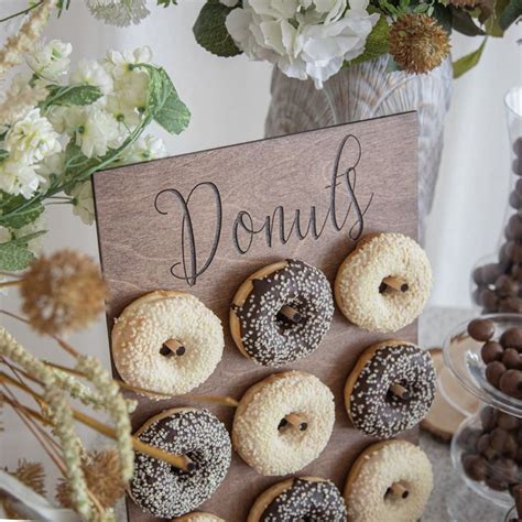 Rustic Donut Wall Stand Peg Board Fall Wedding Party Etsy Donut