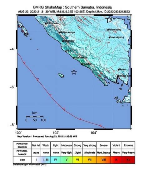 Gempa Berkekuatan Sr Guncang Bengkulu Getaran Terasa Hingga Padang