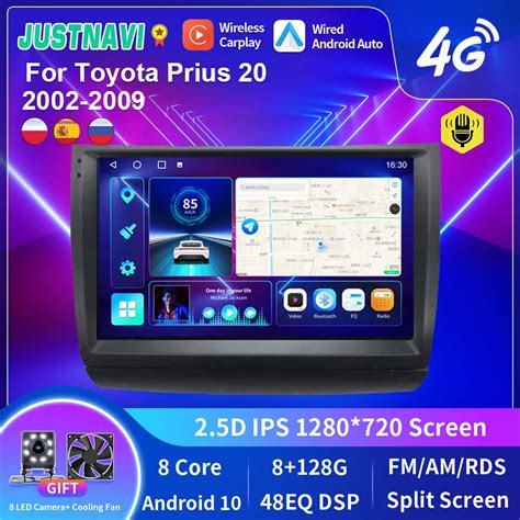 JUSTNAVI 9 Android 10 0 Car Multimedia Radio Player For Toyota Prius 20