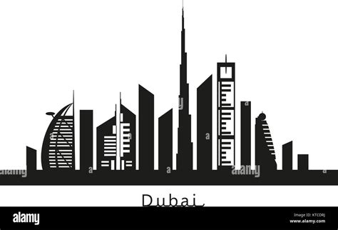 Dubai Skyline Vector Vectors Hi Res Stock Photography And Images Alamy