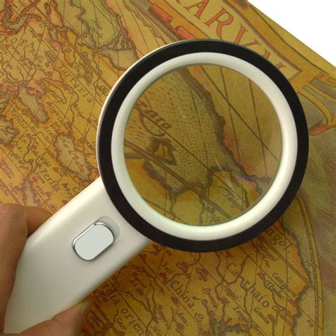 20x Led Lighted Magnifying Glass Handheld Reading Loupe Magnifier With