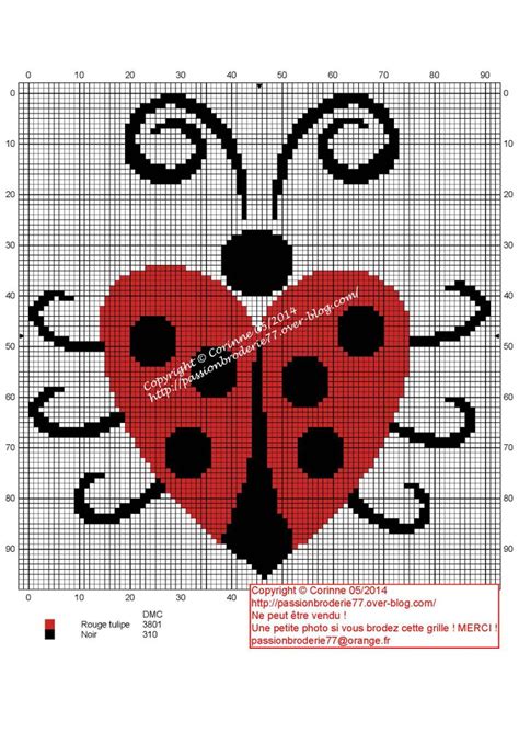 Points De Croix Cross Stitch Cocci Coeur Bordado Ponto Cruz