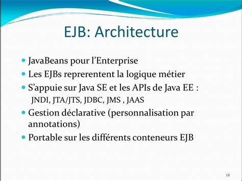 Institut Supérieur de Gestion Cours pour 3 ème LFIG Java Enterprise