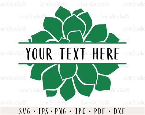 Succulent Svg Bundle Succulent Cut File Succulent Monogram Etsy Israel