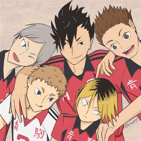 Haikyuu Characters Nekoma Yuki Series Including Characters From Both