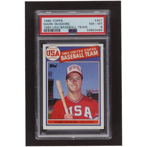 Mark McGwire 1985 Topps 401 OLY RC PSA 8 Pristine Auction