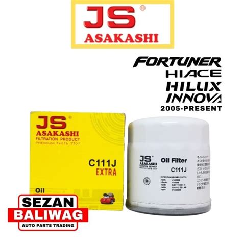 JS ASAKASHI TOYOTA FORTUNER INNOVA HILUX HIACE 2005 2020 OIL FILTER