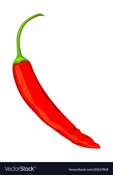 Cartoon Red Hot Chilli Pepper Royalty Free Vector Image