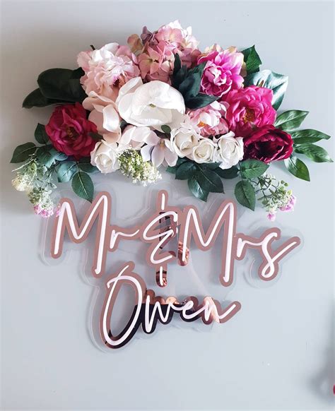 Mr And Mrs Acrylic Sign Wedding Backdrop Acrylic Name Sign Etsy