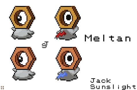 Meltan Pokemon Sprite By Jacksunslight00 On Deviantart