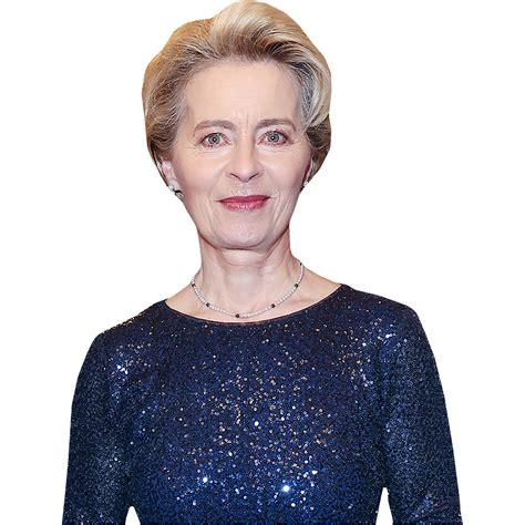 Ursula Von Der Leyen Blue Dress Half Body Buddy Celebrity Cutouts