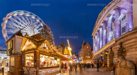 View Of Council House City Hall And Christmas Market On Old Market