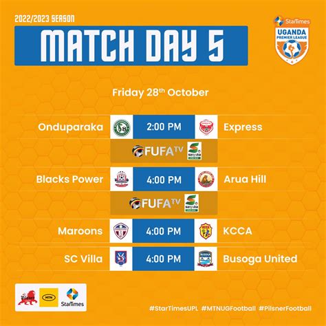 StarTimes Uganda Premier League On Twitter Match Day 5 Comes To An