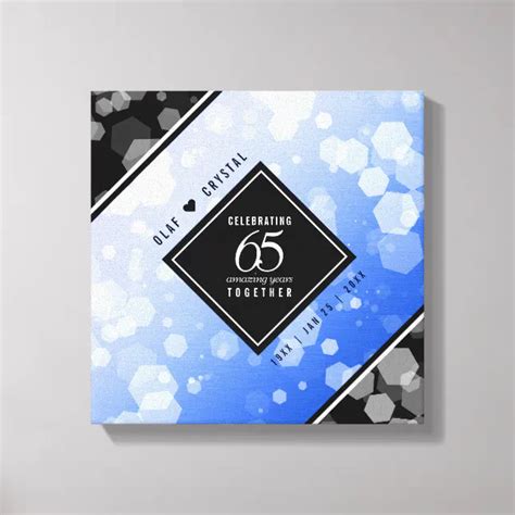 Elegant Th Blue Sapphire Wedding Anniversary Canvas Print Zazzle