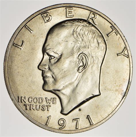 Silver - SPECIALLY MINTED - S Mint Mark - 1971-S - 40% Eisenhower Silver Dollar - RARE ...