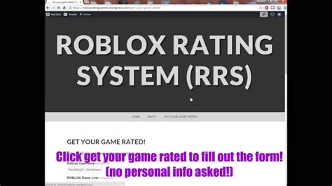 Roblox Rating System Get Your Roblox Game Rated Tutorial Youtube