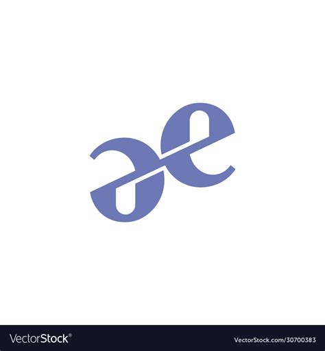 Initial Letter Ae Or Ea Logo Design Template Vector Image