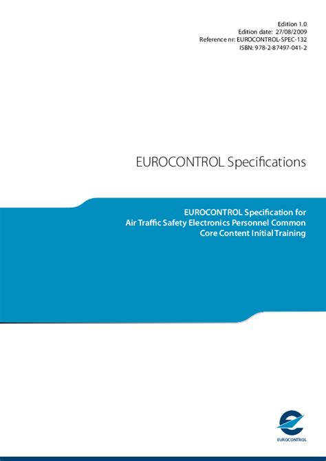 Eurocontrol Specification For Air Traffic Safety Electronics Personnel