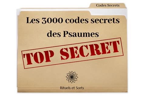 Les Codes Secrets Des Psaumes Rituels Et Sorts Bible H Bra Que