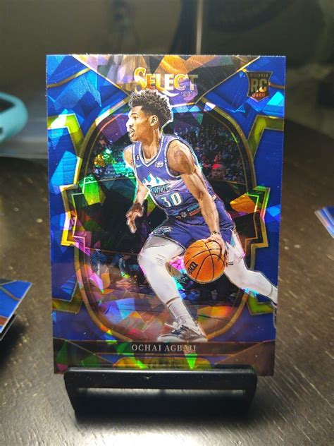 Ochai Agbaji 2022 23 Panini Select NBA Concourse Cracked Ice Rookie RC