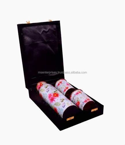 Standard Meena Corporate Diwali Gift Set Printed Copper Bottle Screw