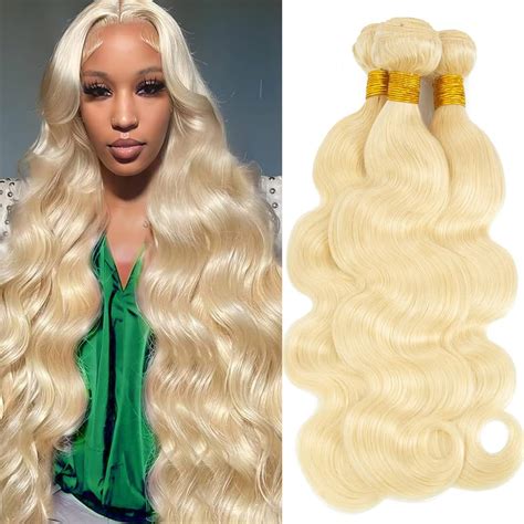 Amazon Bundles Human Hair Inch Blonde Body Wave Bundles Human Hair