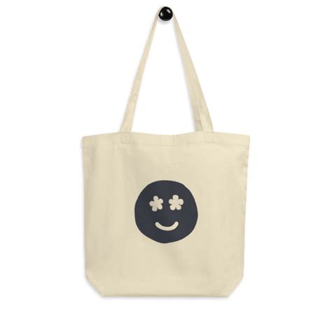 Smiley Face Eco Bag Cotton Tote Bag Canvas Tote Reusable Etsy