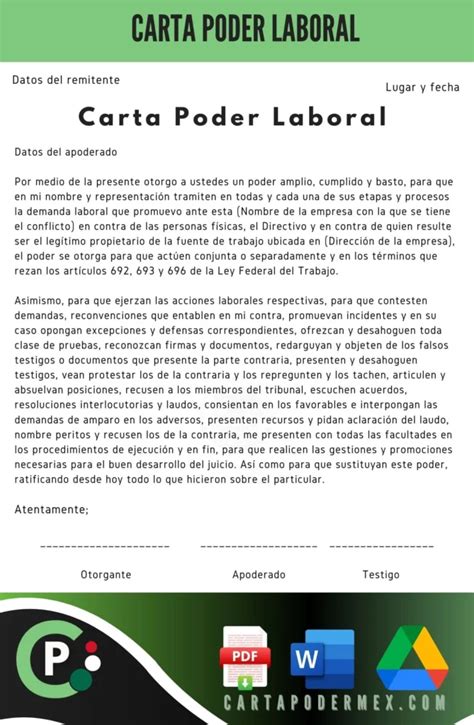 Carta Poder para Trámites IMSS Descarga Word PDF 2024