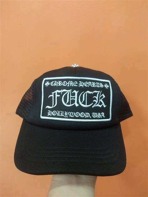 Chromehearts Fuck Trucker Cap Men S Fashion Watches Accessories Caps Hats On Carousell