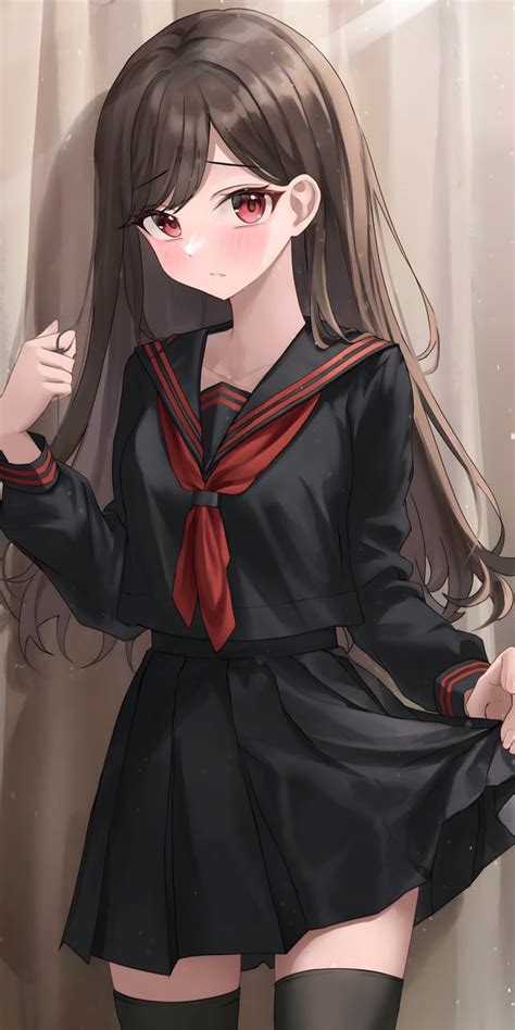 Black Sailor Uniform [original] 2400x4800 R Animewallpaper