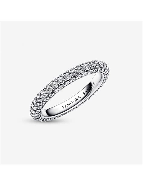 Anillo de plata Pandora Fila en Pavé 192627C01 52 para mujer