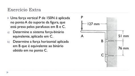 Aula Exerc Cio Extra Unidade I For As Equivalentes E Momento