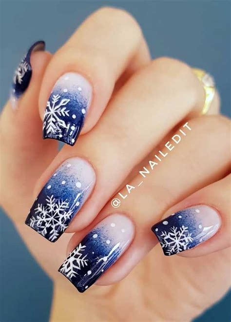 Christmas Nail Art Snowflakes