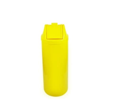 Lixeira Plastica L C Tampa Basculante Amarelo South Safe