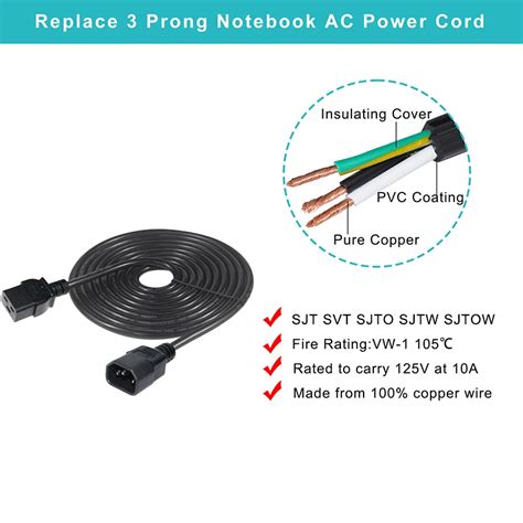 Iec Connector 10a 250v Male And Female Ac Cords Extension Leads C14 To