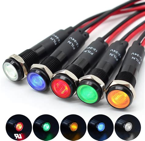 Amazon Filn Pcs Mm Led Indicator Light V V Metal