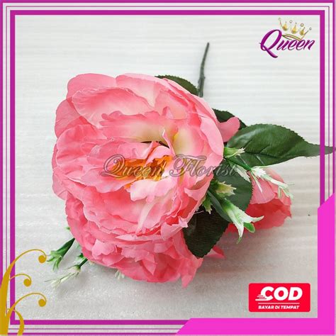 Jual Cod Bunga Rose Mangkok Artificial Diameter Kelopak Cm Peony